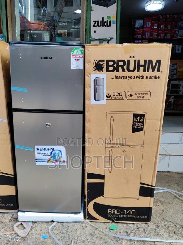 *Bruhm Double Door Fridge 116litres