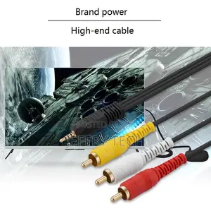 AUX 3.5mm to 3RCA Male Stereo Audio Video M/M Plug Cable TV