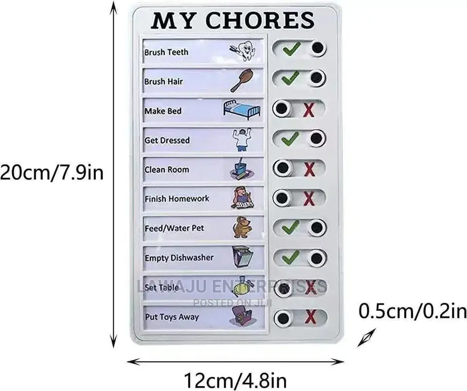 Kids Chores Checklist Task Board