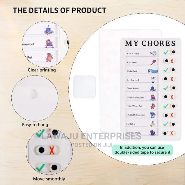 Kids Chores Checklist Task Board - thumbnail 4