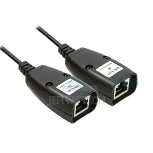 USB 2.0 Extension Ethernet RJ45 Cat5e/6 Cable Adapter Extend