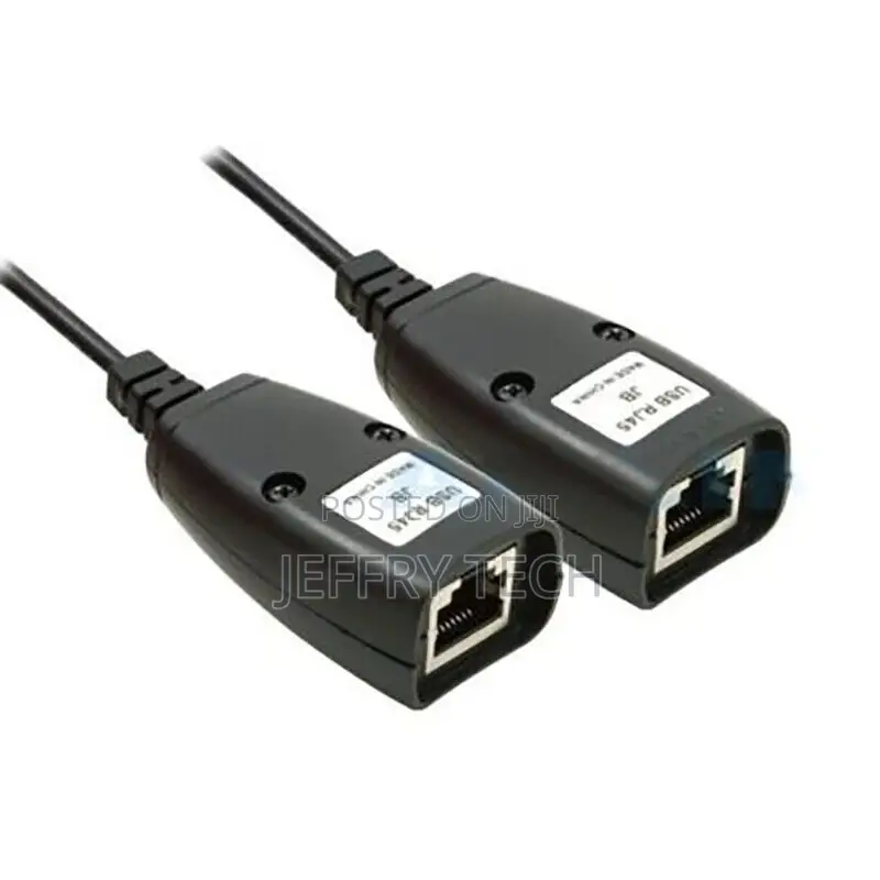 USB 2.0 Extension Ethernet RJ45 Cat5e/6 Cable Adapter Extend