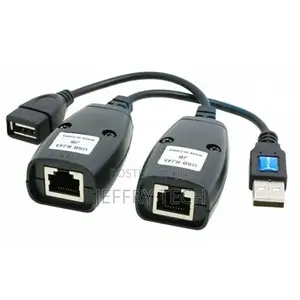 USB 2.0 Extension Ethernet RJ45 Cat5e/6 Cable Adapter Extend