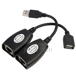 USB 2.0 Male to Female Ethernet Network Extender Extension R