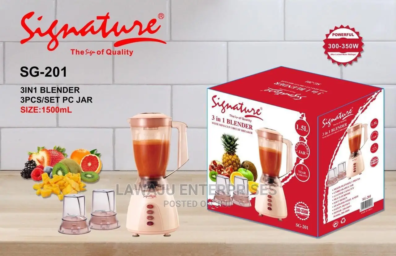 Signature *Sg-201*
3 in 1 Blender- 1.5ltrs