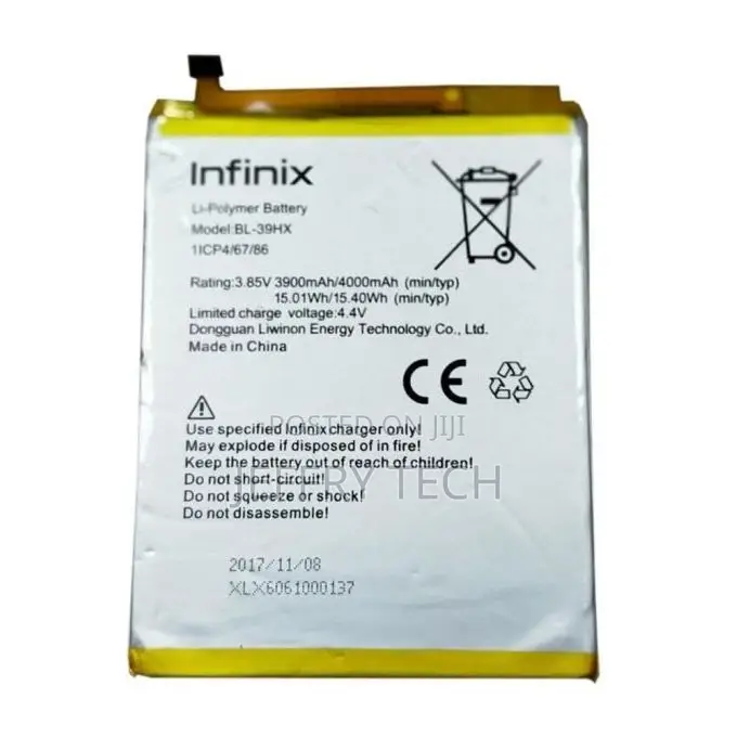Infinix Hot 6 (Bl-39hx) Replacement Battery.