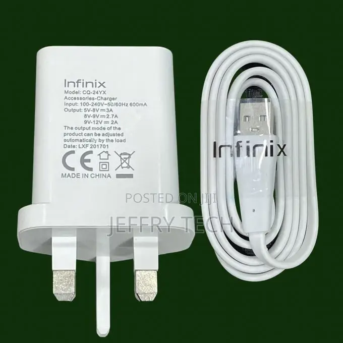Infinix 3A Xcharge Fast Charger (With Micro USB Cable)