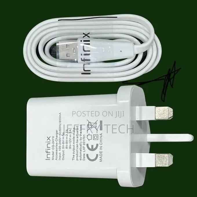 Infinix 3A Xcharge Fast Charger (With Micro USB Cable)