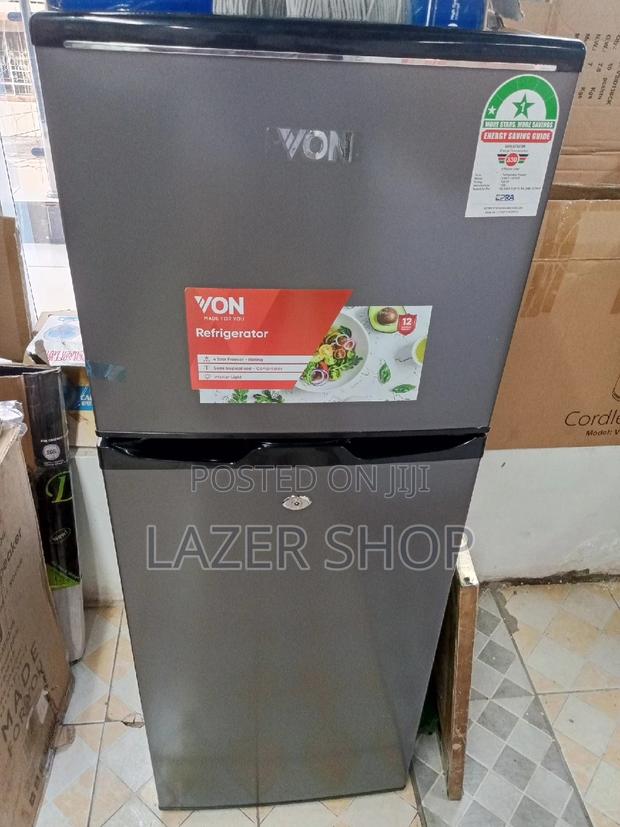 Von VART-19DHS Double Door Fridge 136L - Silver - thumbnail 4