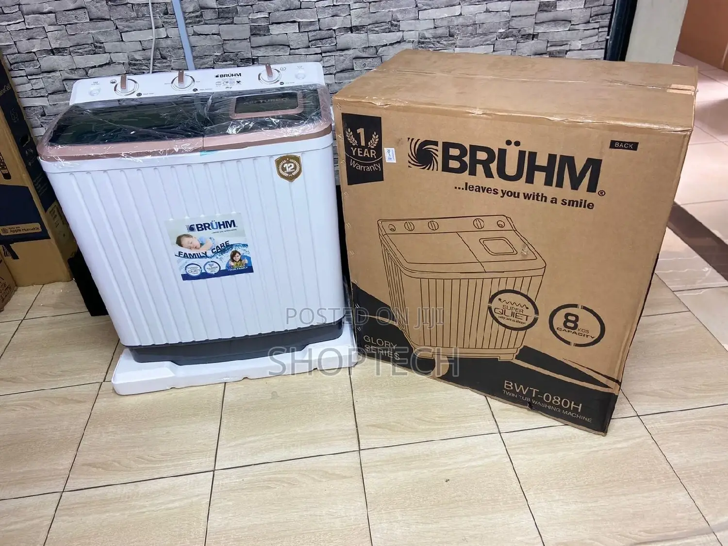 Bruhm Twin Tub 8kgs Washing Machine