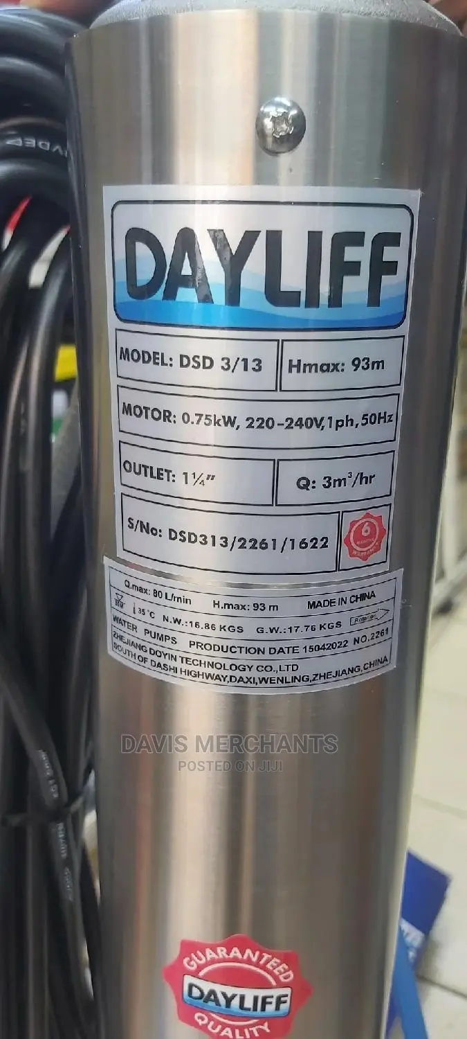 Dayliff Water Pump With Power Control Switch