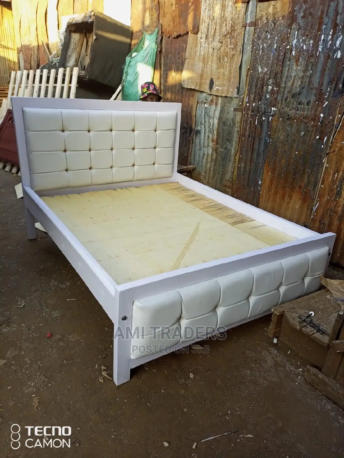 Tufted Bed White Bed