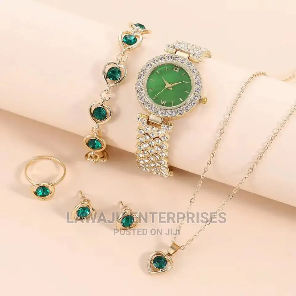 5in1 Ladies Necklace Watch Set
