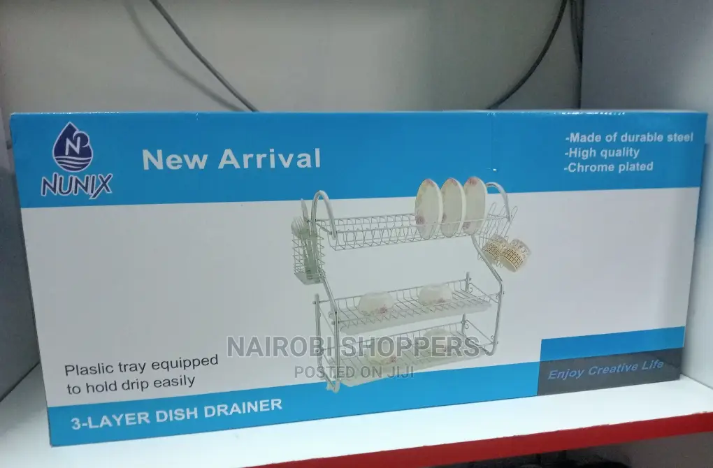 3 Tier Dish Rack Nunix (Stainless Steel)