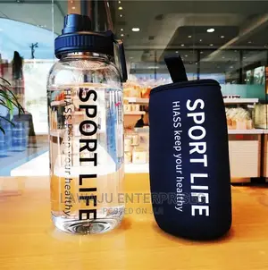 1L Creative Water Bottle Glass Bottles for Camping Hiking