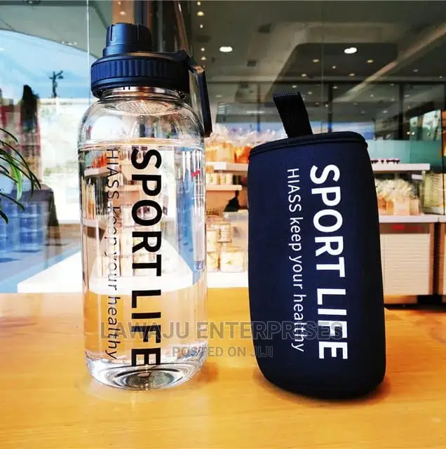 1L Creative Water Bottle Glass Bottles for Camping Hiking