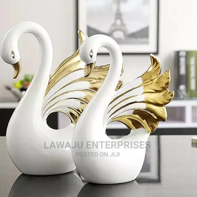 Nordic Swan Ceramic Home Decorative Creative Love Ornaments