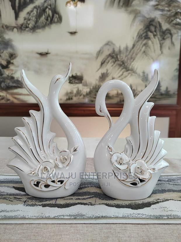 2pcs/Set Swan Lovers Home Decor Ceramic Crafts