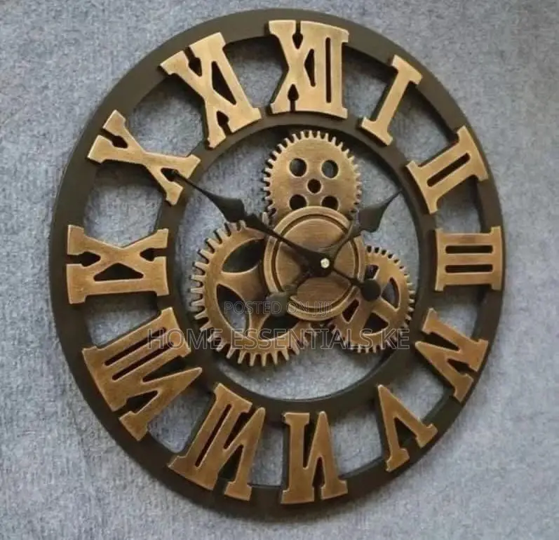 Vintage Gear Pocket Wall Clock