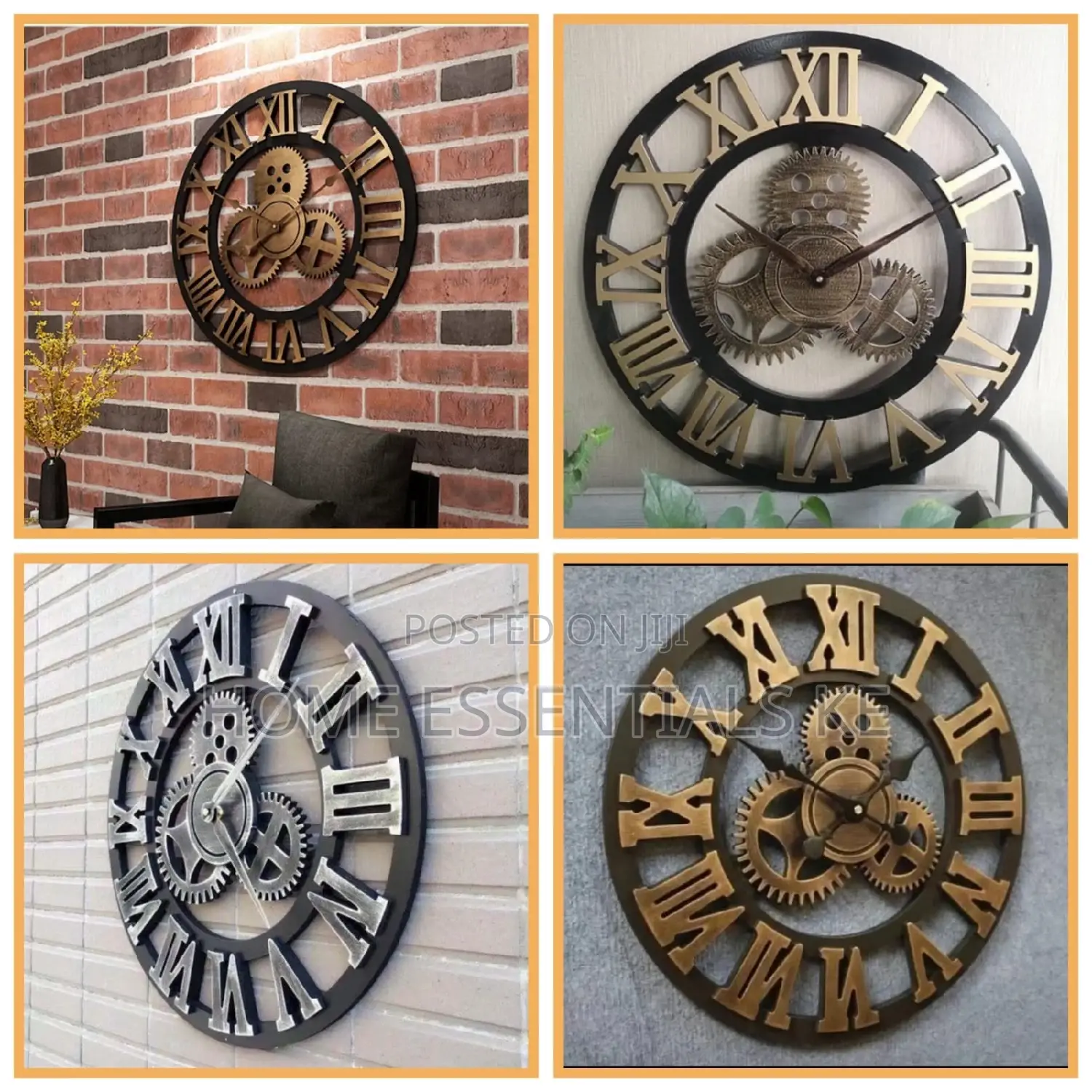 Vintage Gear Pocket Wall Clock