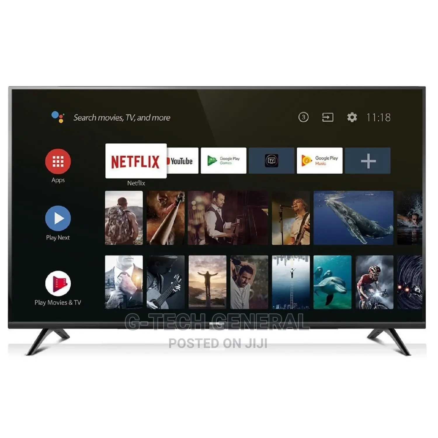 Tcl 43” Frameless Ultra Hd Android Tv, Voice Control