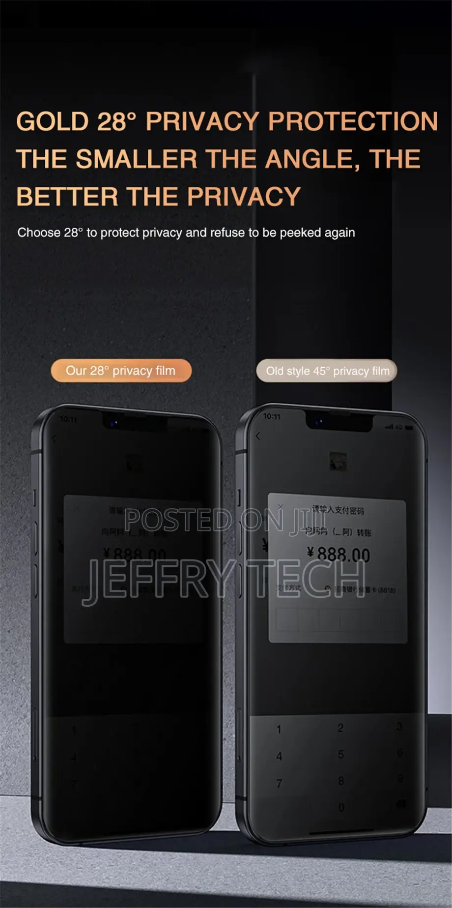 Anti-Spy Screen Protector for iPhone 14 PRO MAX Priva