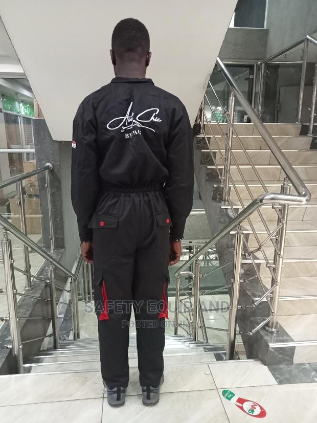 Black/Red Cargo Overalls - main view