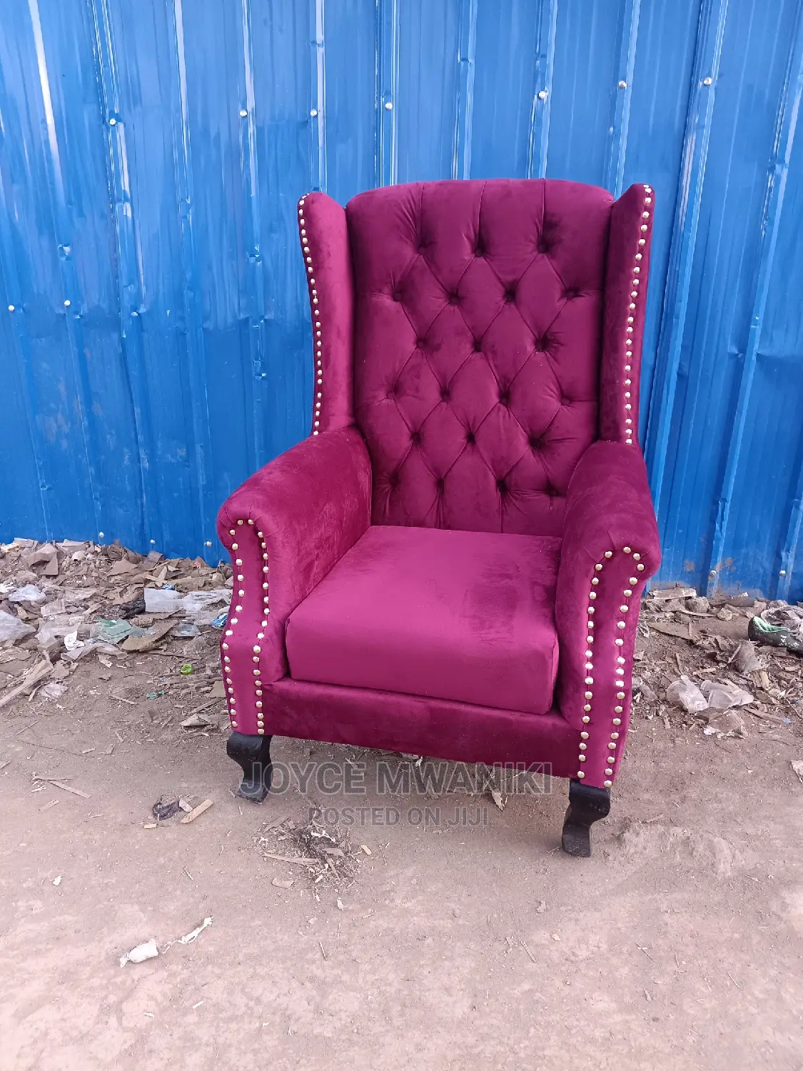 Maroon King Chair.