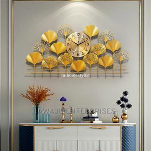 Wrought Iron Leaf Wall Clock (L100cms*W80cms*H50cms) - thumbnail 2