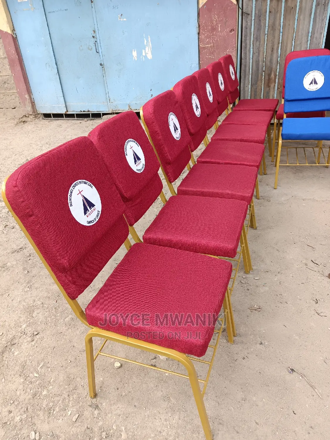 Church Chairs Maroon in Colour With Logo