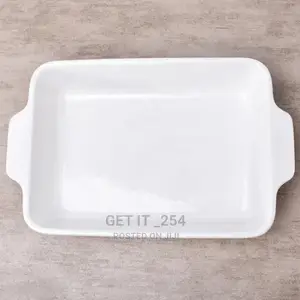 Ceramic White Square Baking Tray Medium