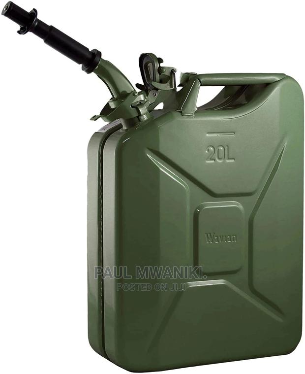 Green Authentic NATO Jerry Fuel Can and Spout System 20l - main view