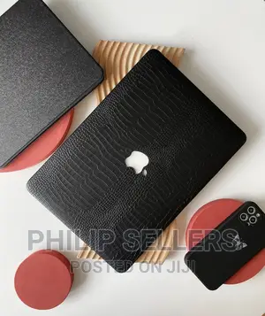 Crazing Crocodile Print Cool Black Hard Case Cover for Macbo