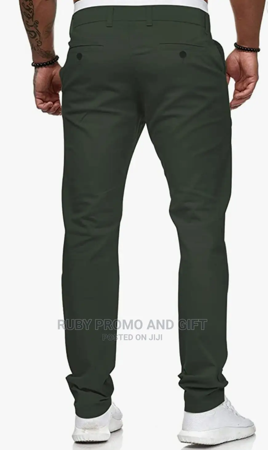 Jungle Green Soft Jean Trousers