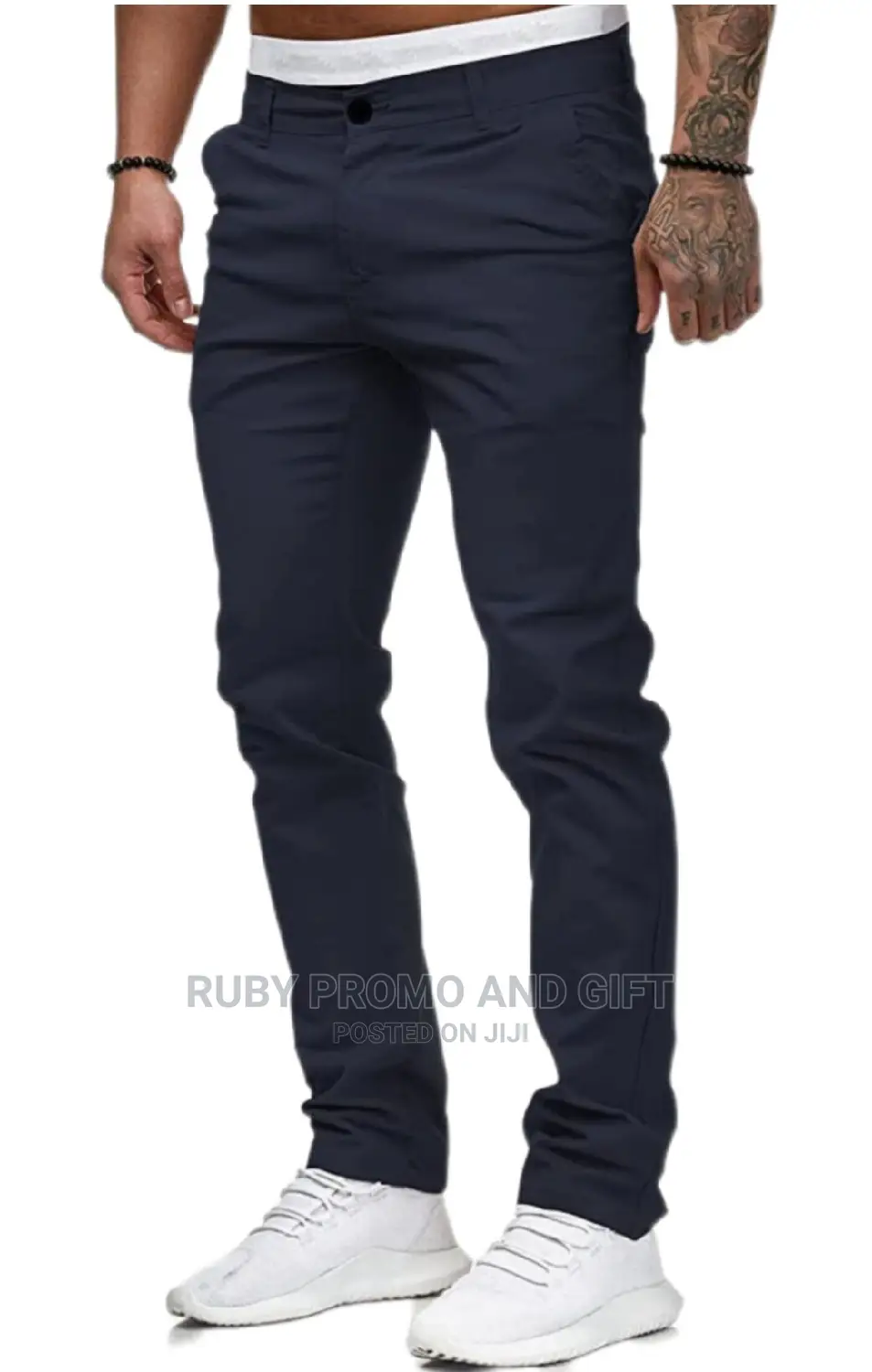 Navy Blue Soft Jeans Trousers