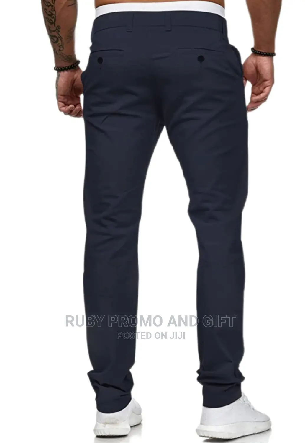 Navy Blue Soft Jeans Trousers