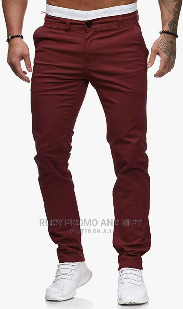 Wine Red Soft Jeans Trousers