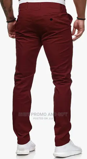 Wine Red Soft Jeans Trousers