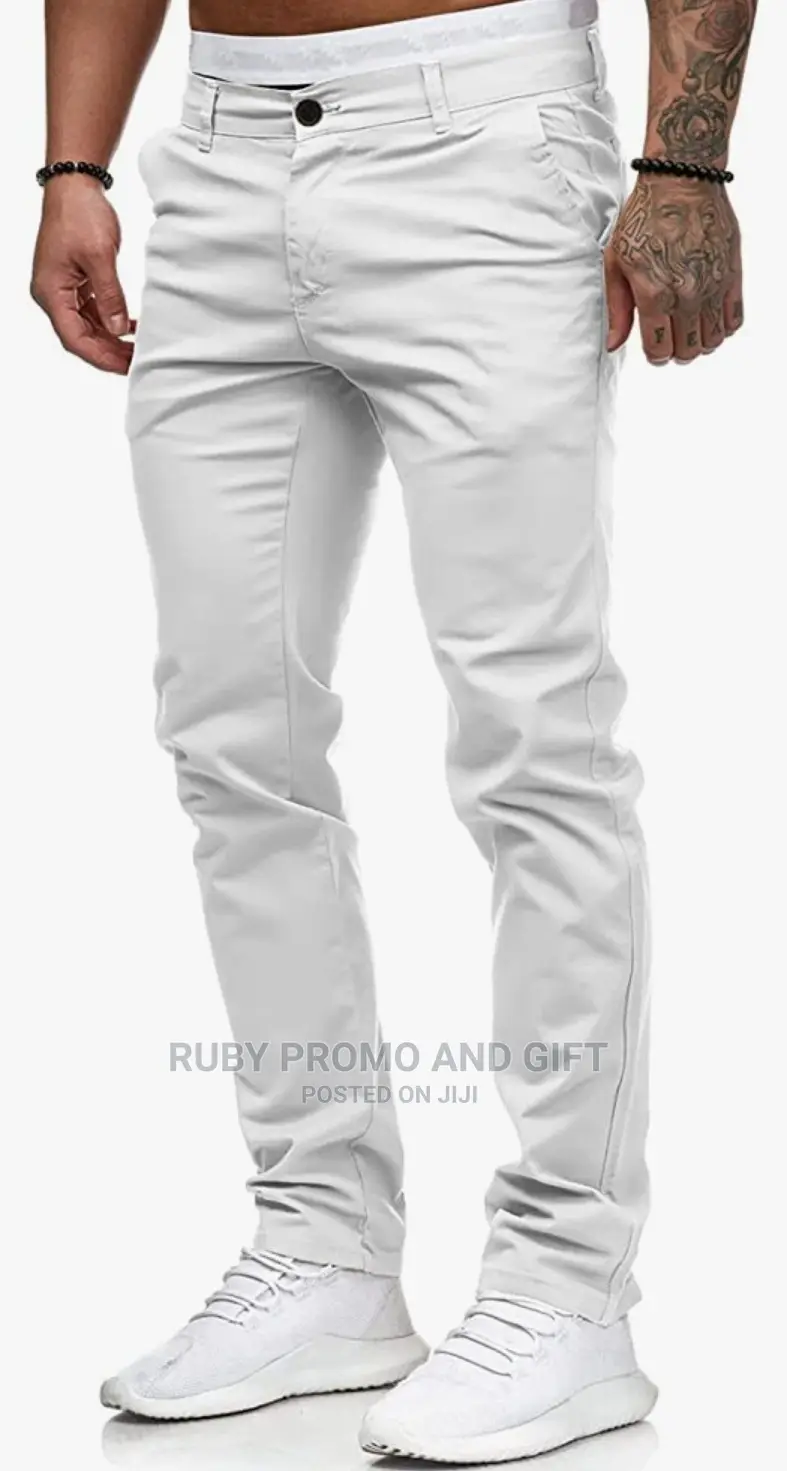 White Soft Jeans Trousers