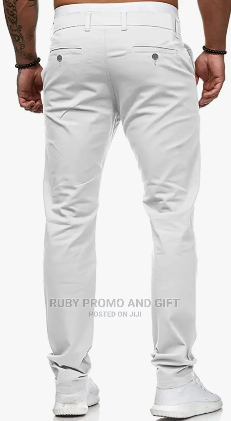 White Soft Jeans Trousers
