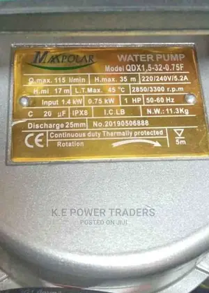 Top 1 Hp Maxpolar Submersible Pump