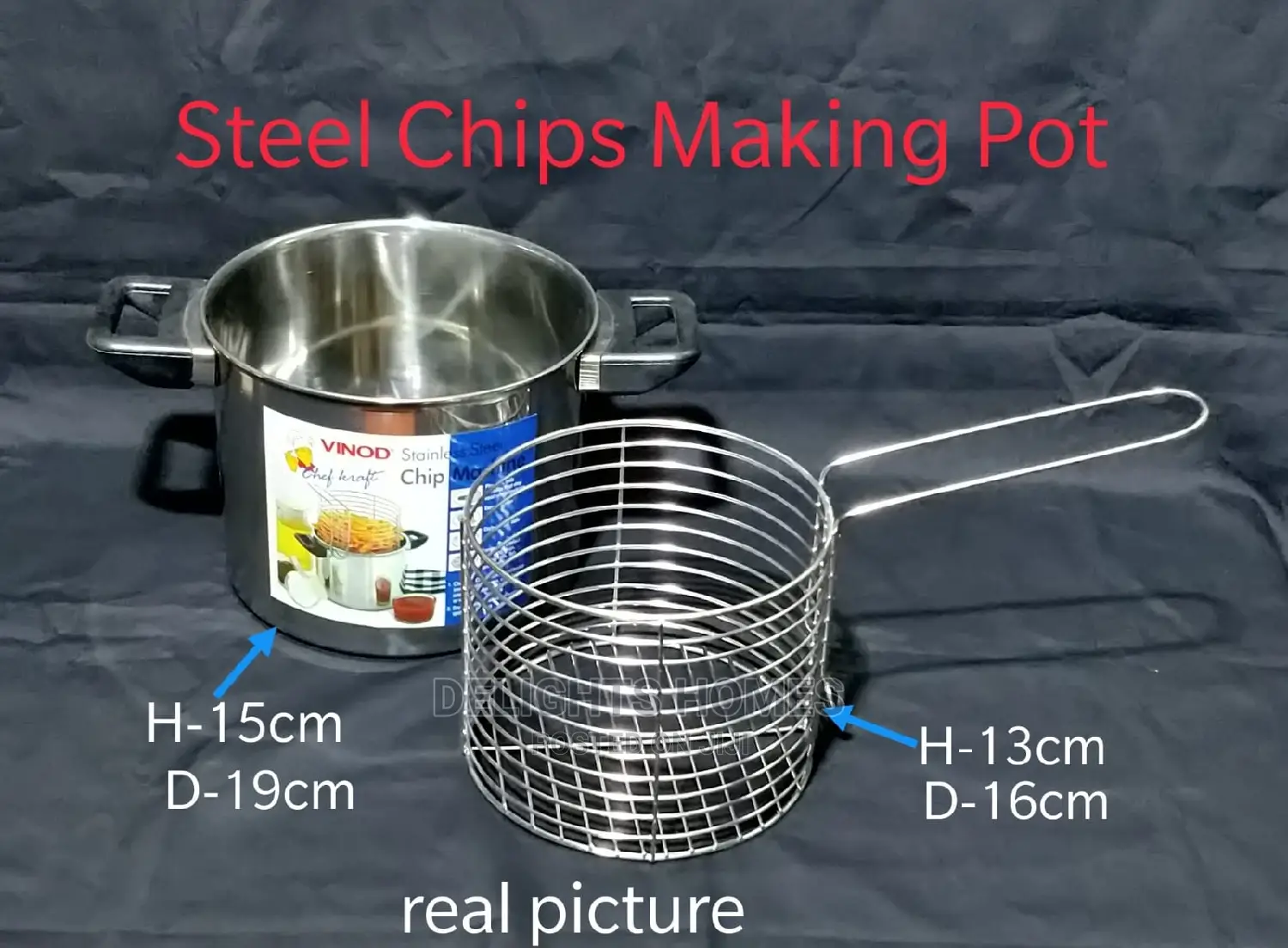 Stainless Steel Chips Machine/Pot 2pc Set