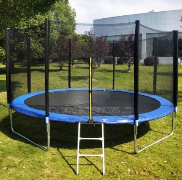 Outdoor Trampoline With Protective Net - main view