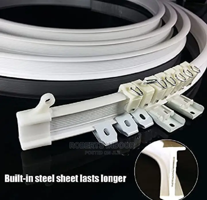 Bendable Curtain Rails With Flexible Tracks