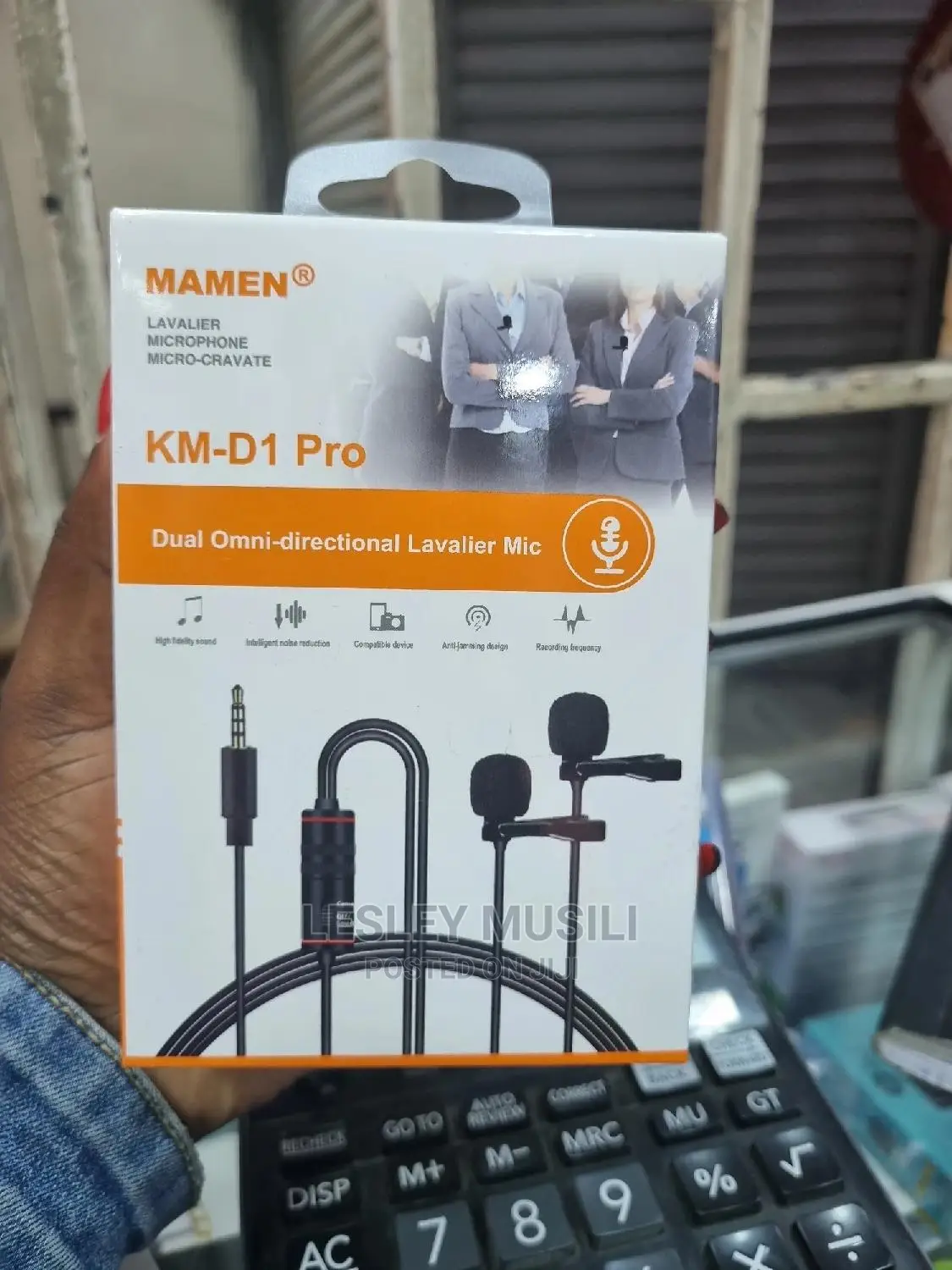 MAMEN KM-D1 Pro Professional 3.5mm Dual Lavalier Microphone