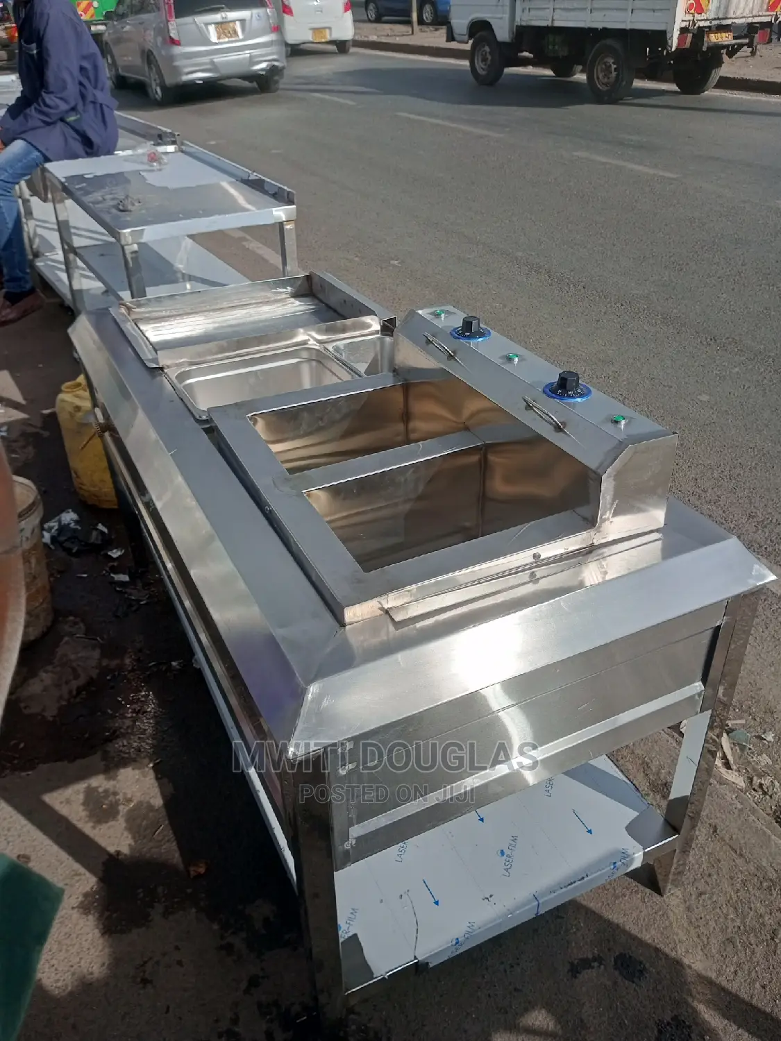 Combined Cooker Unit With Chips Fryer, 2burners and Chapati Pan