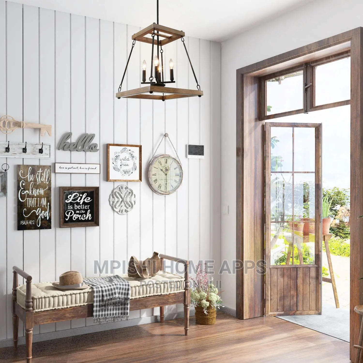 Lantern Pendant Light E14×4
