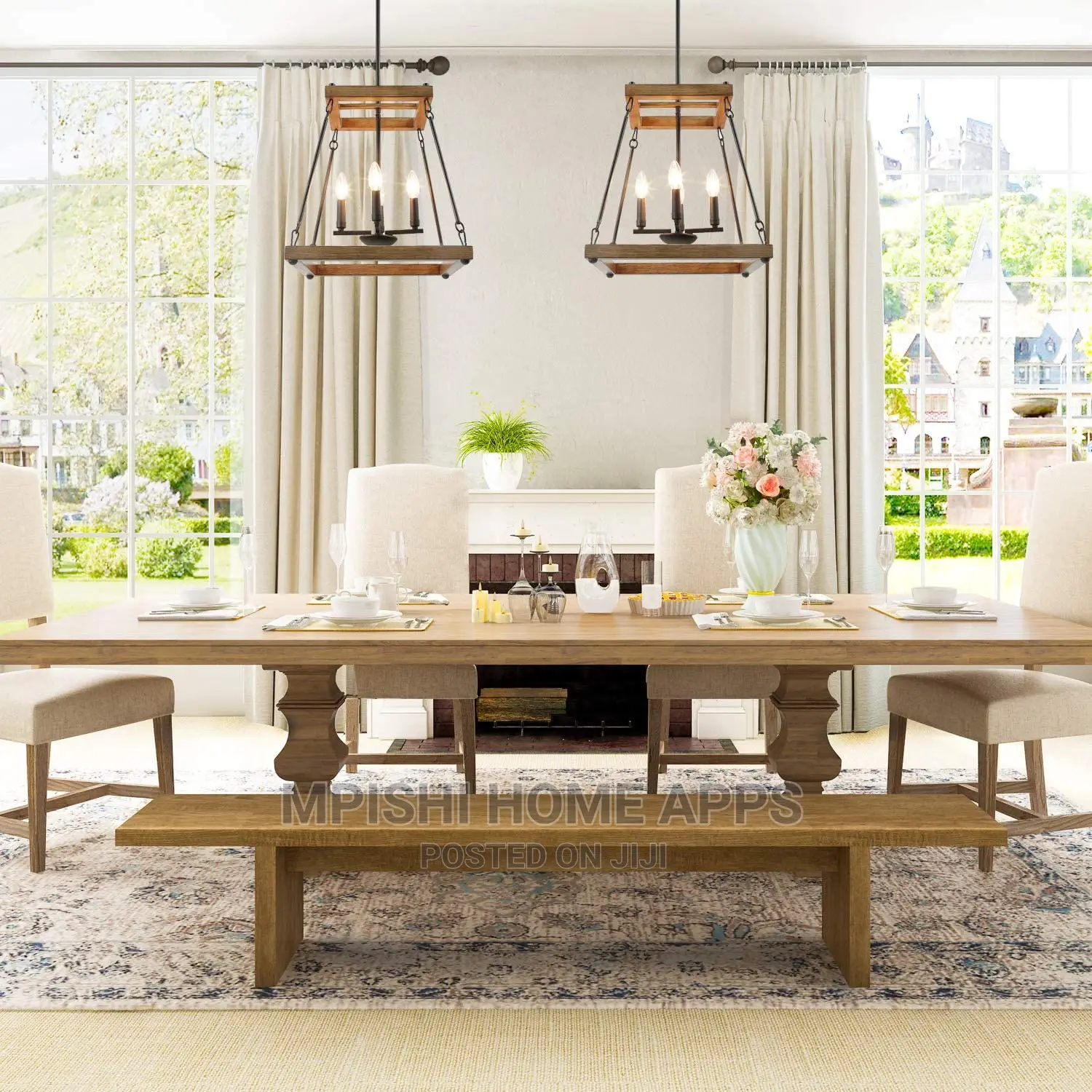 Lantern Pendant Light E14×4