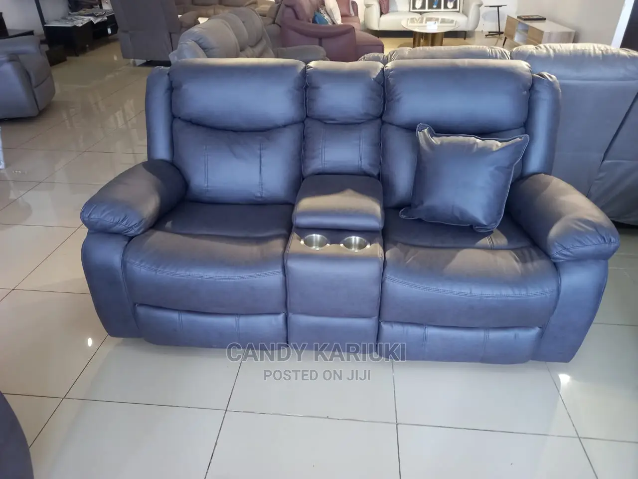 2 Seater Recliner Sofa With a Cupholder in Nairobi Central Furniture