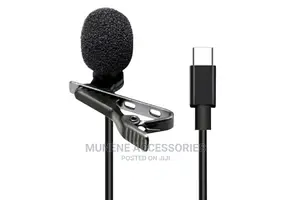 Clip-On Lapel Lavalier Mic Microphone TYPE C 3.5mm Recording